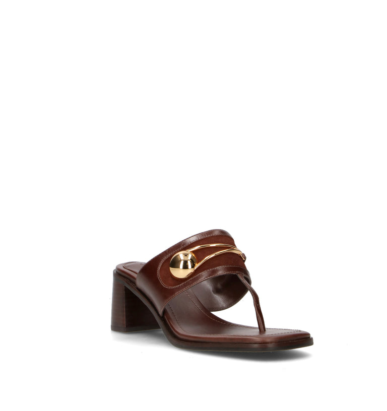 SCHUTZ Sandalo donna marrone in pelle