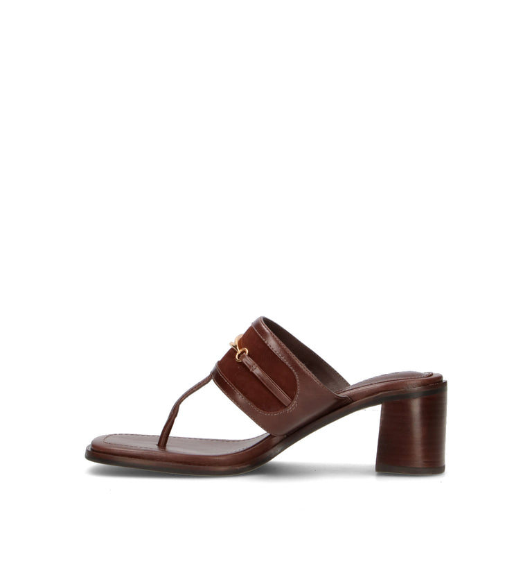 SCHUTZ Sandalo donna marrone in pelle