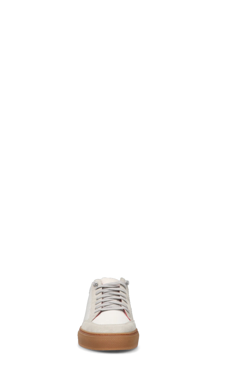 P448 Sneaker uomo bianca/grigia in pelle