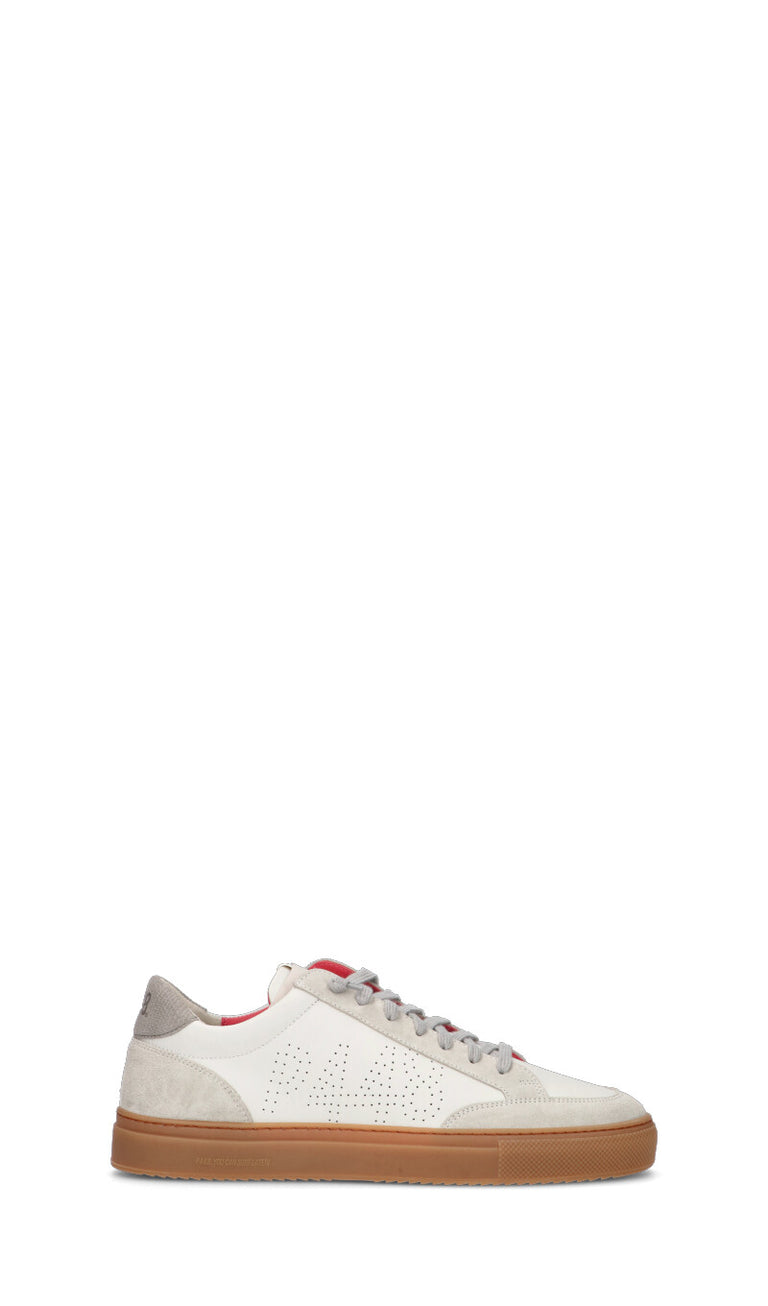 P448 Sneaker uomo bianca/grigia in pelle