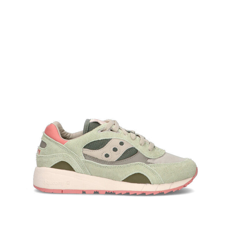 SAUCONY - SHADOW 6000 Sneaker donna verde/avorio in suede