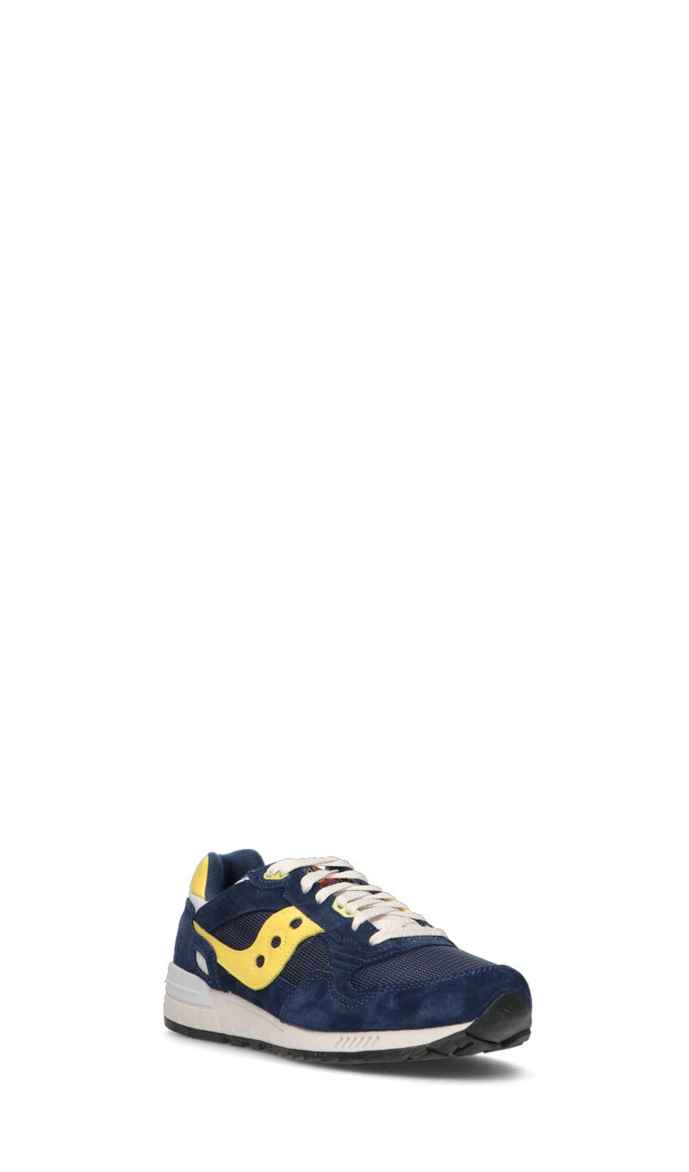 SAUCONY - SHADOW 5000 Sneaker uomo blu/gialla in suede