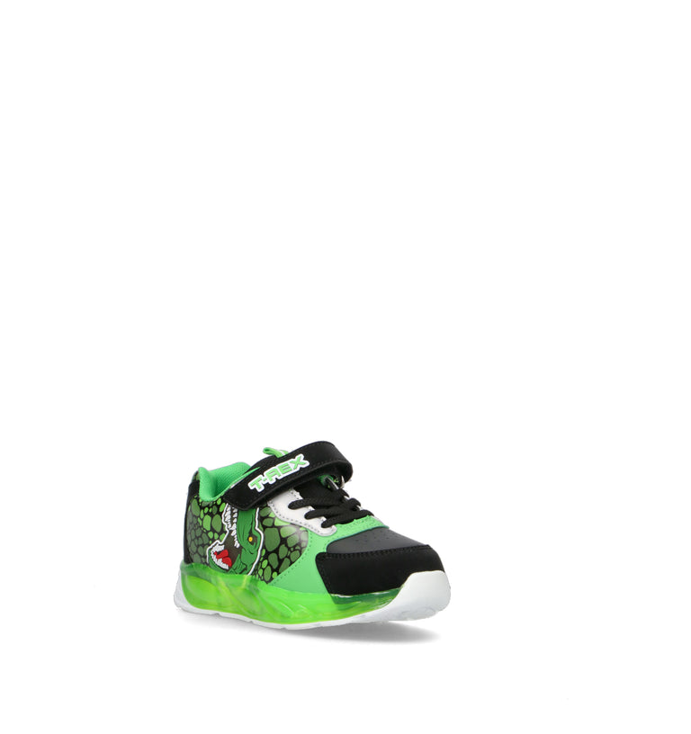 DISNEY Sneaker bimbo verde/nera con luci