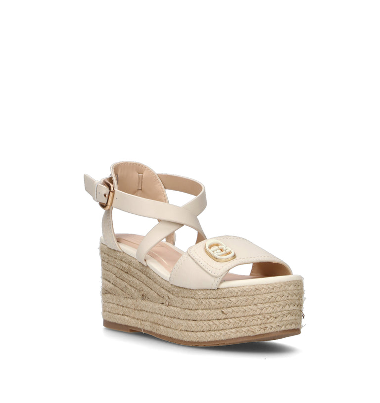 LIU JO Sandalo donna latte in pelle