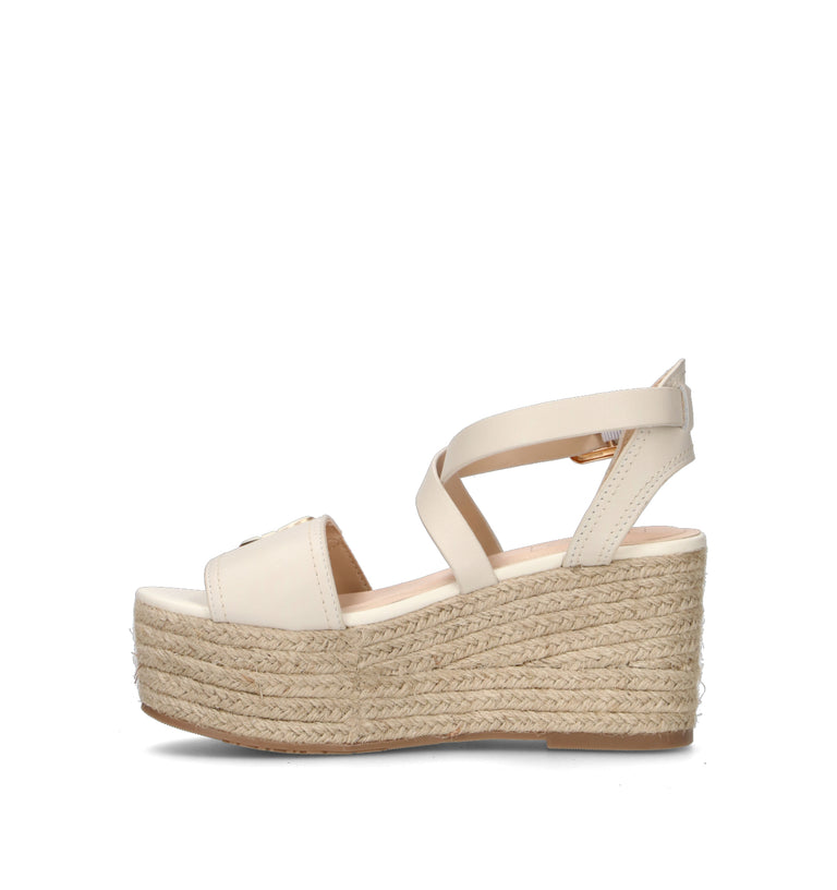 LIU JO Sandalo donna latte in pelle