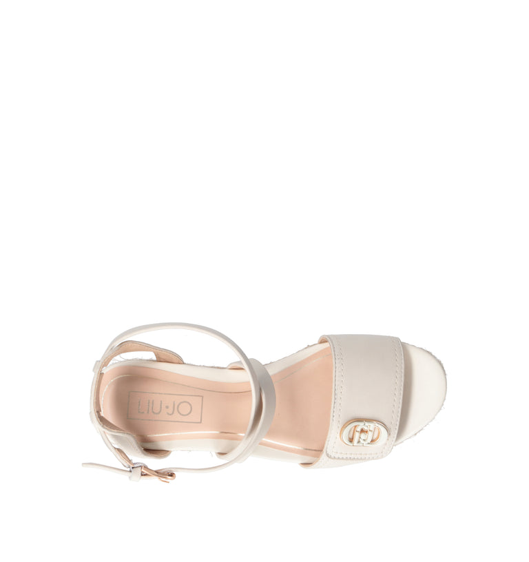 LIU JO Sandalo donna latte in pelle