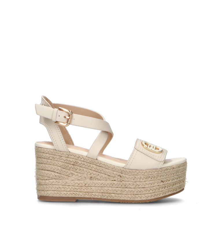 LIU JO Sandalo donna latte in pelle
