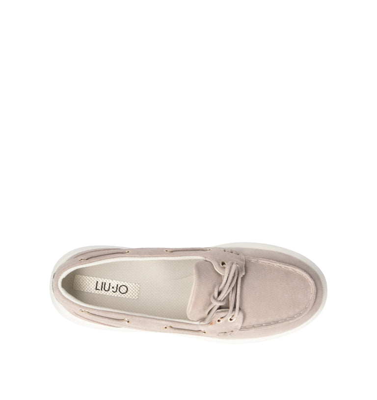 LIU JO Scarpa barca donna grigia in suede