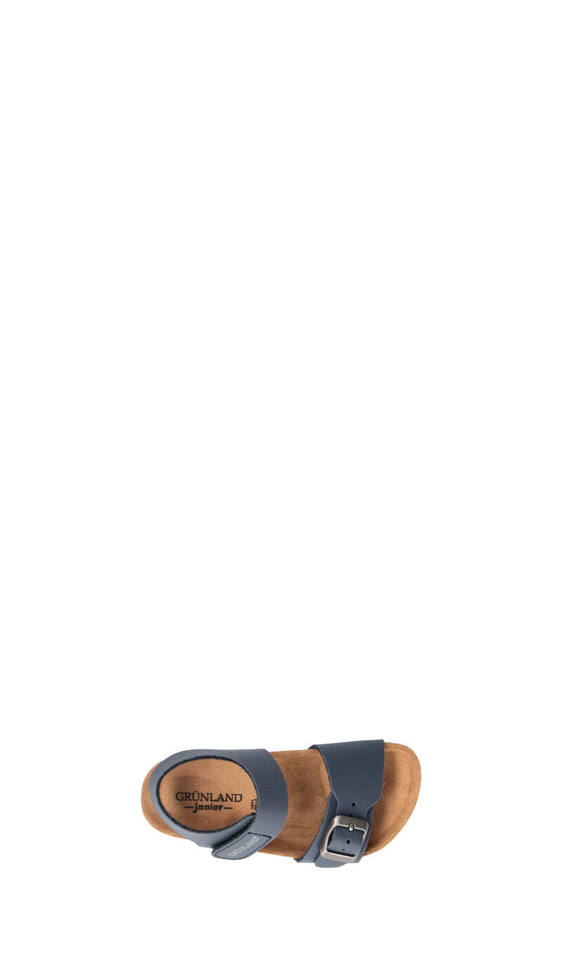 GRUNLAND Sandalo bambina blu/lime