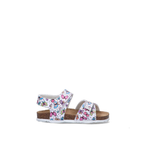GRUNLAND Sandalo bimba bianco/multicolor