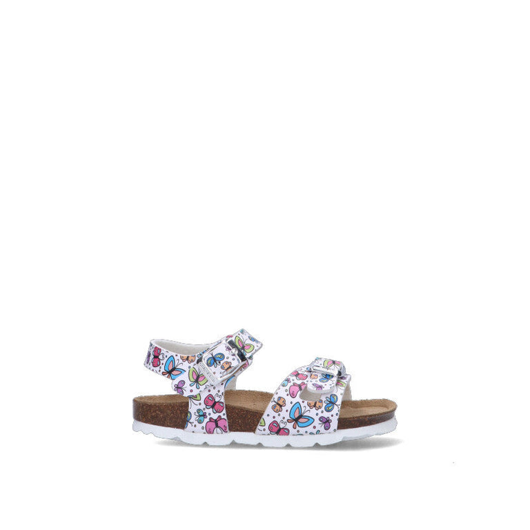 GRUNLAND Sandalo bimba bianco/multicolor