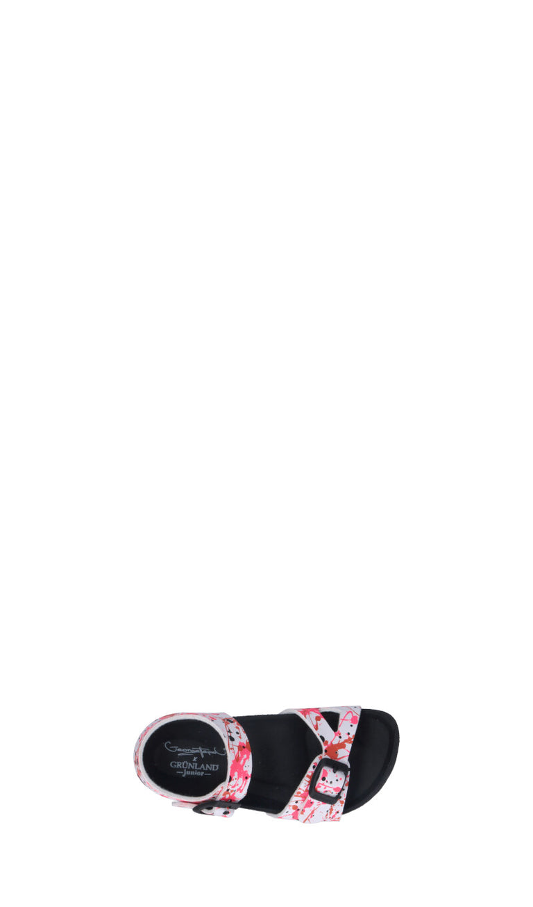GRUNLAND Sandalo bimba bianco/multicolor