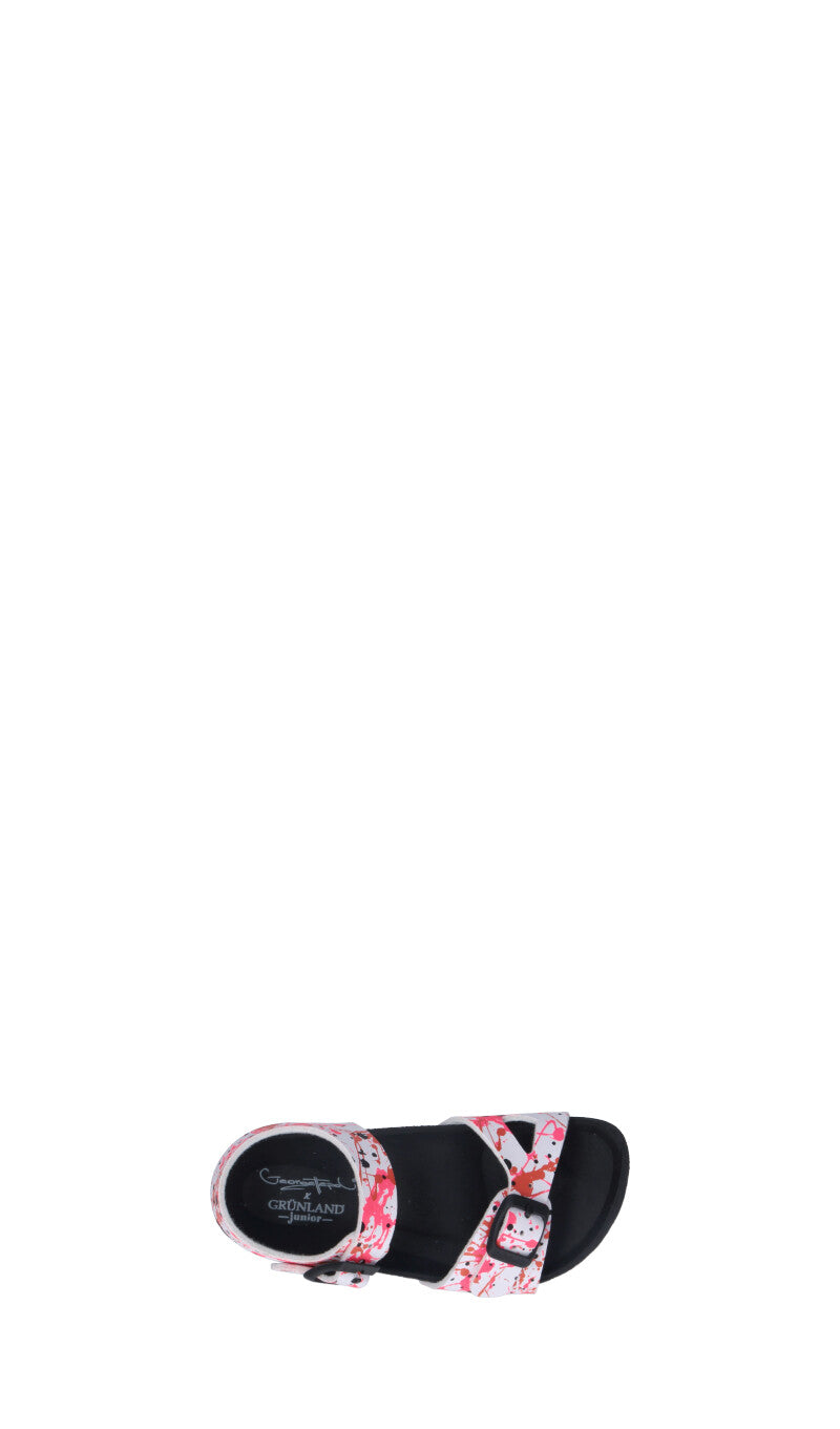 GRUNLAND Sandalo bimba bianco/multicolor