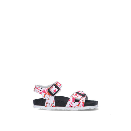 GRUNLAND Sandalo bimba bianco/multicolor
