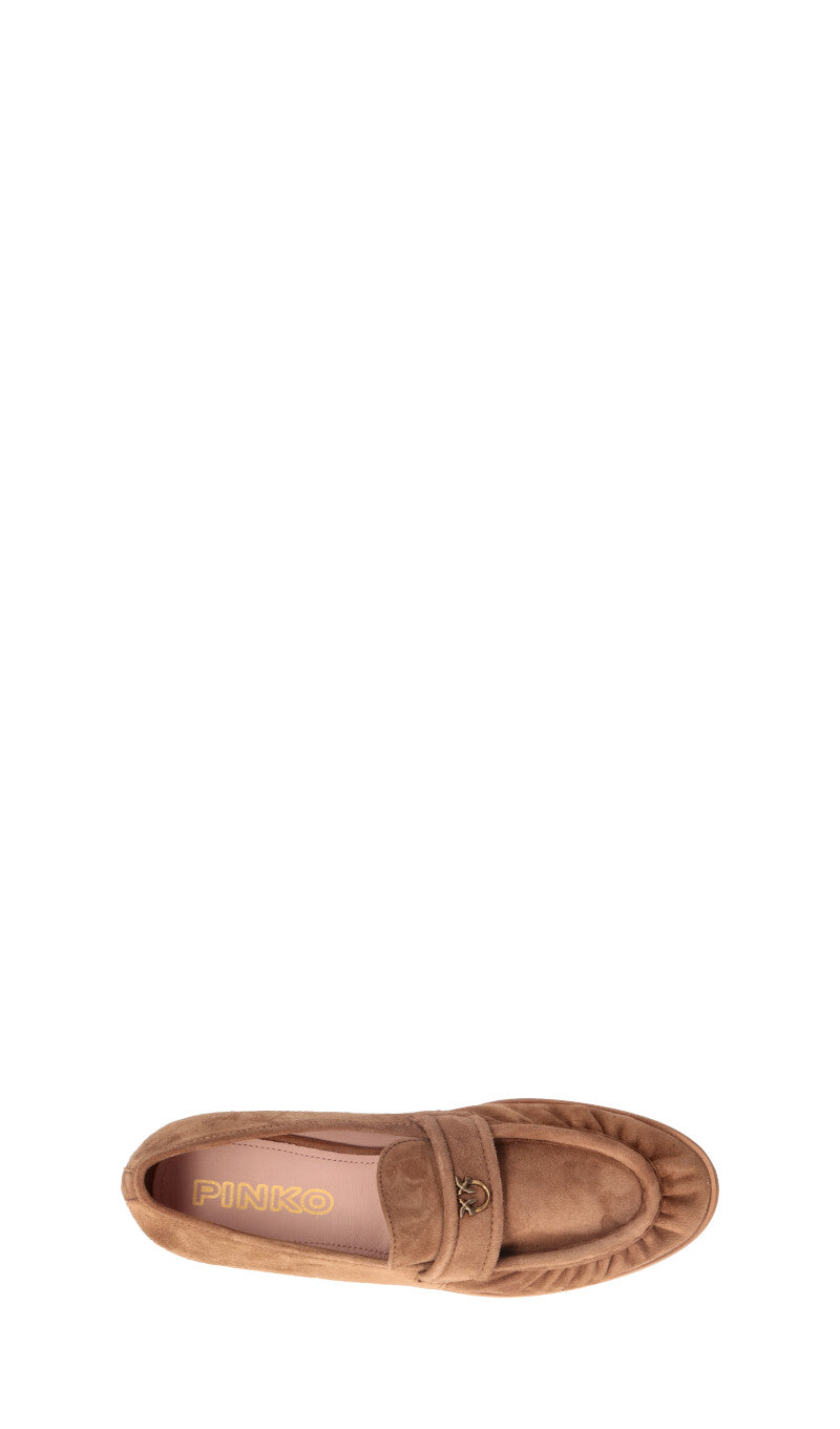 PINKO Mocassino donna marrone in suede