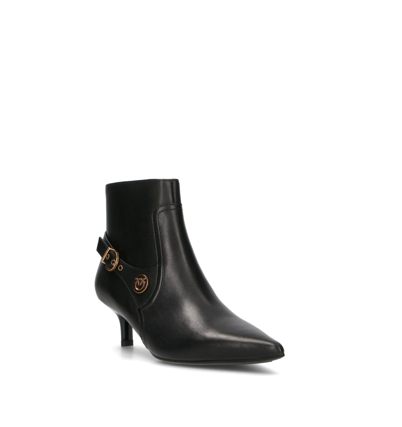 PINKO Tronchetto donna nero in pelle