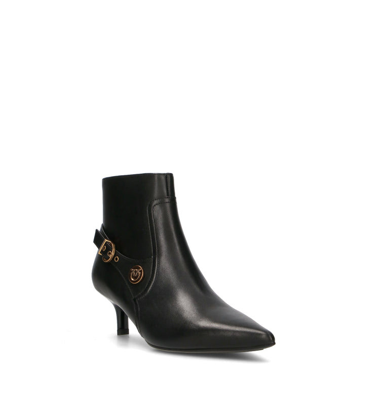 PINKO Tronchetto donna nero in pelle