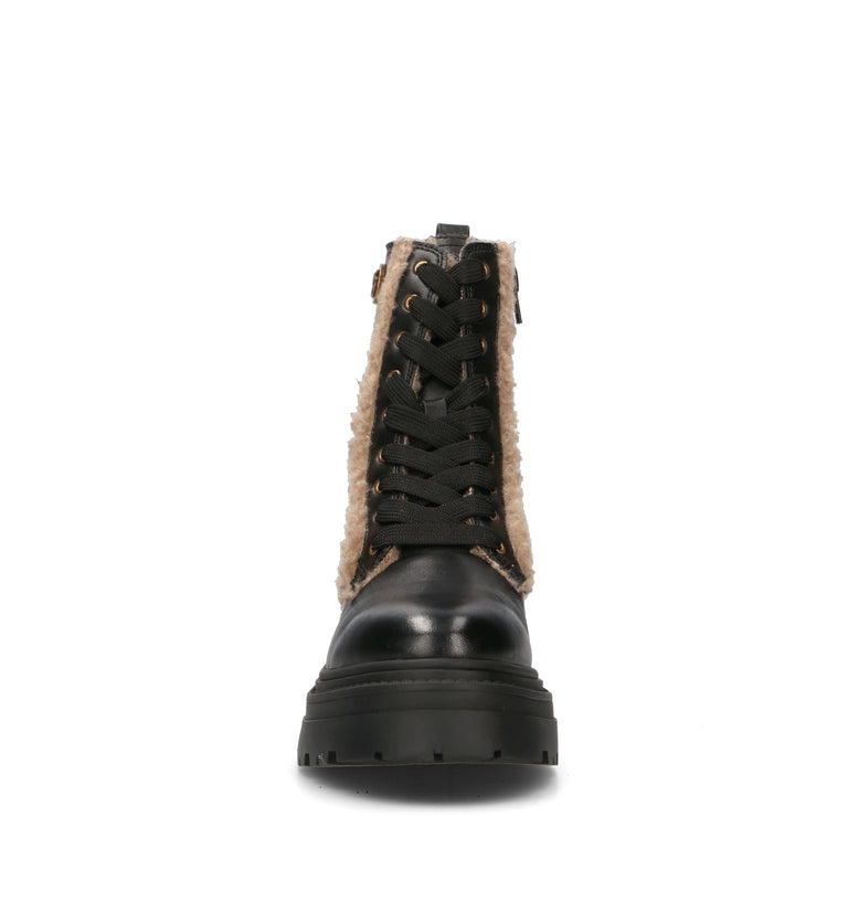 PINKO Anfibio donna nero in pelle