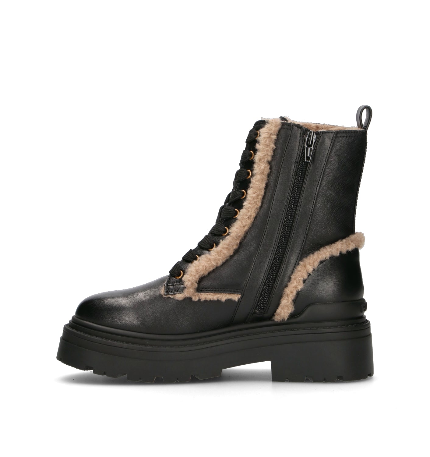PINKO Anfibio donna nero in pelle