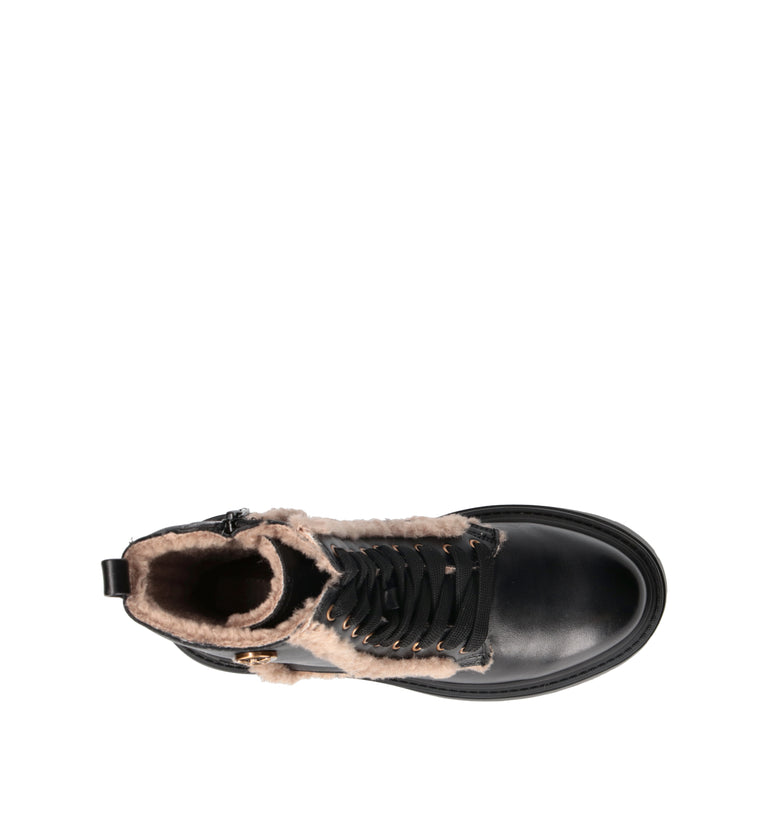PINKO Anfibio donna nero in pelle