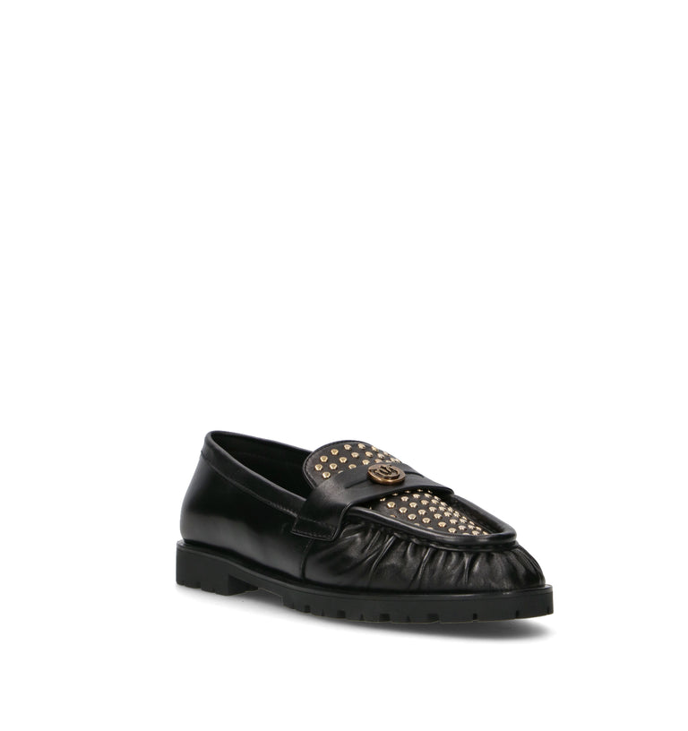 PINKO Mocassino donna nero in pelle