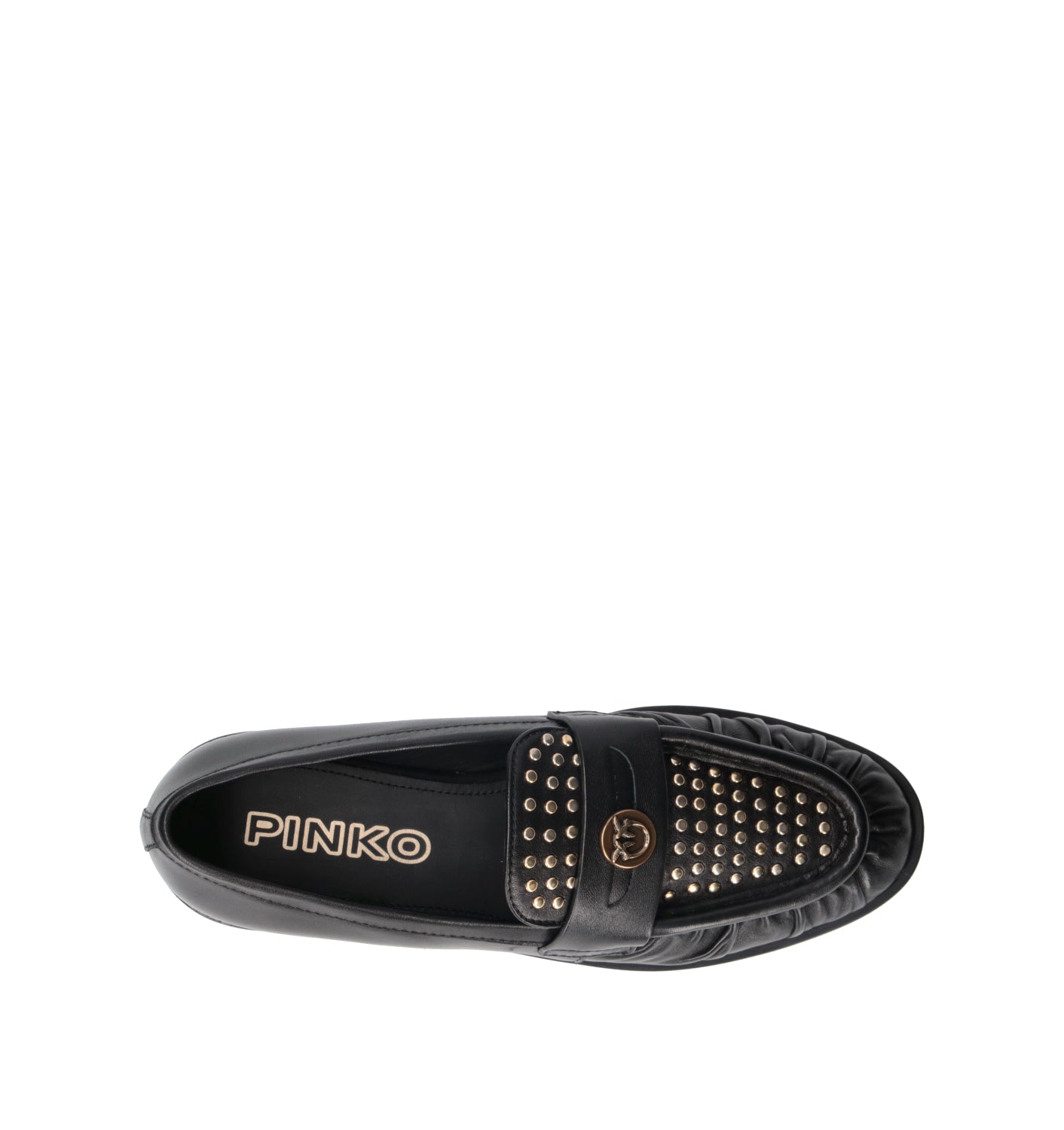 PINKO Mocassino donna nero in pelle