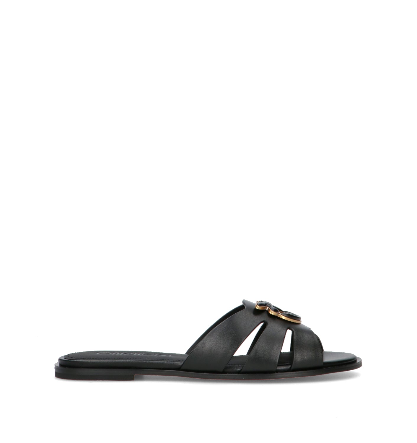PINKO Ciabatta donna nera in pelle