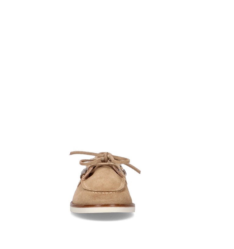 PINKO Scarpa barca donna beige in suede