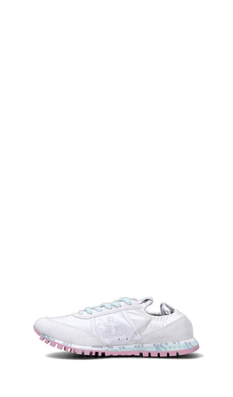 PREMIATA Sneaker donna grigia/azzurra/rosa in suede