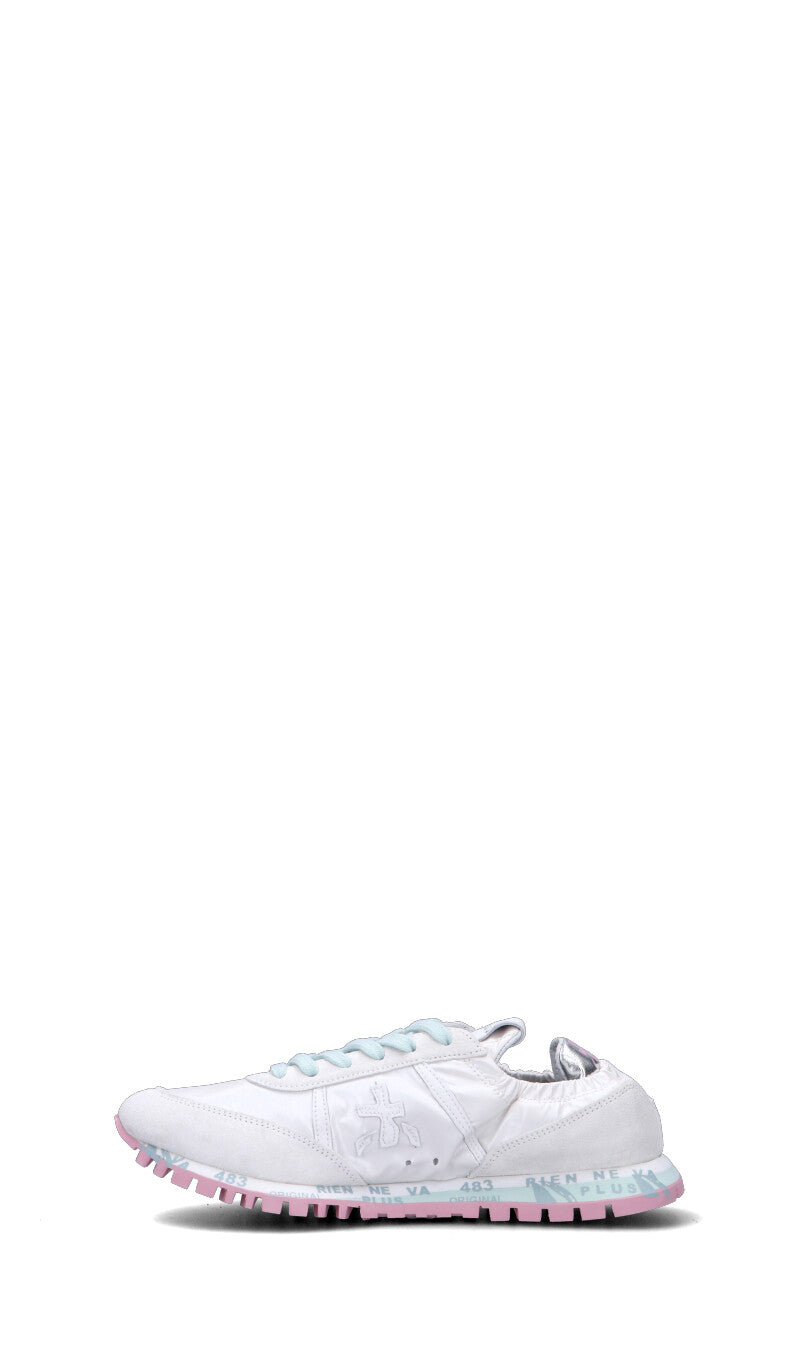 PREMIATA Sneaker donna grigia/azzurra/rosa in suede