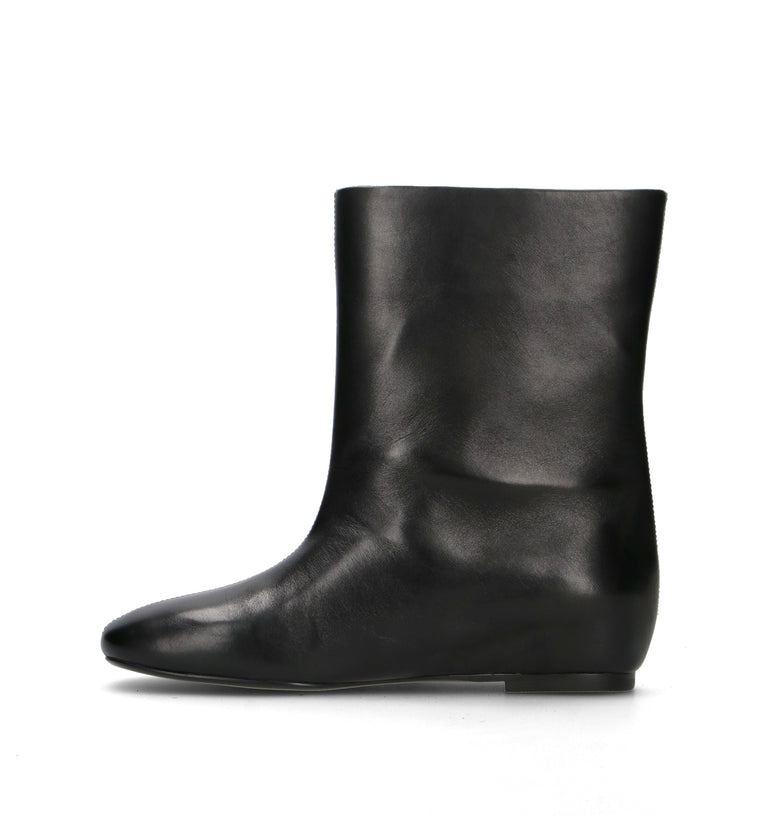 LOAFER Tronchetto donna nero in pelle