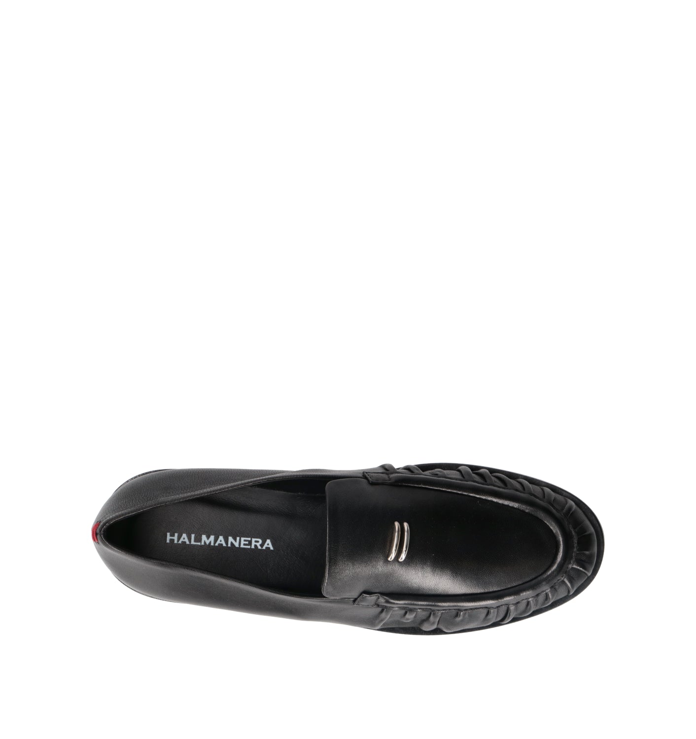 HALMANERA Mocassino donna nero in pelle