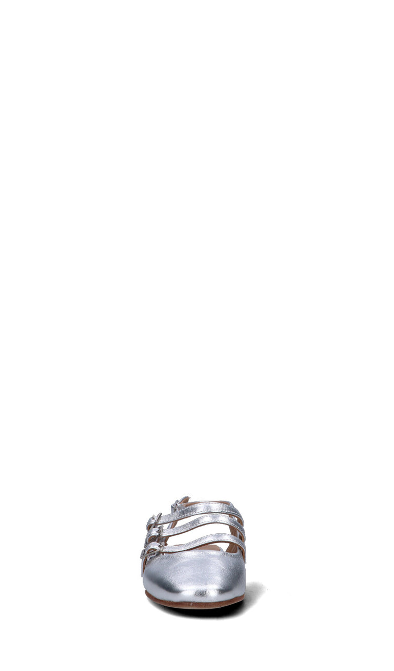 RABARBARO Decollete donna argento in pelle
