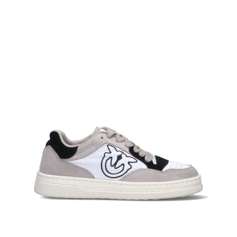 PINKO Sneaker donna bianca/nera in suede