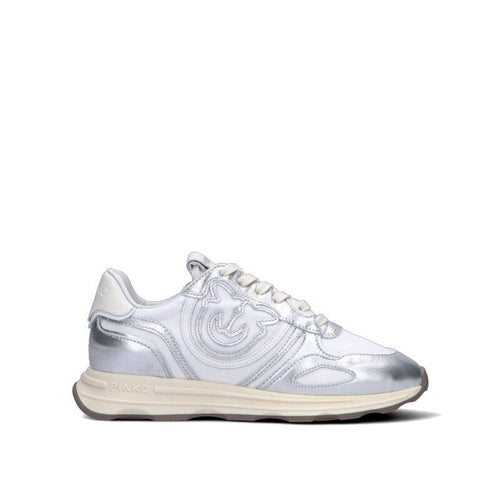 PINKO Sneaker donna argento in pelle