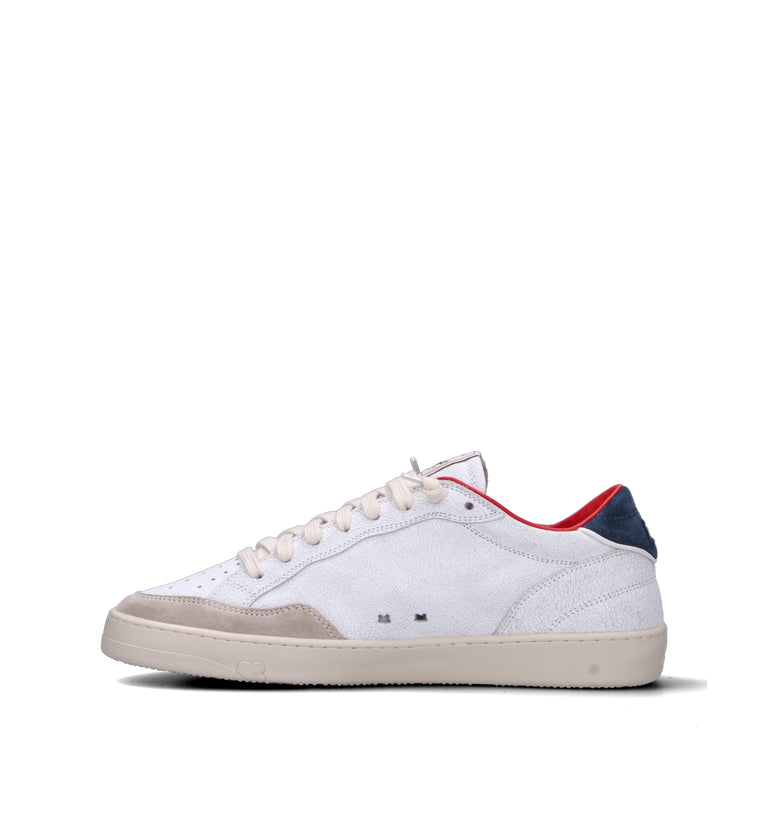 STACY Sneaker uomo bianca/blu in pelle