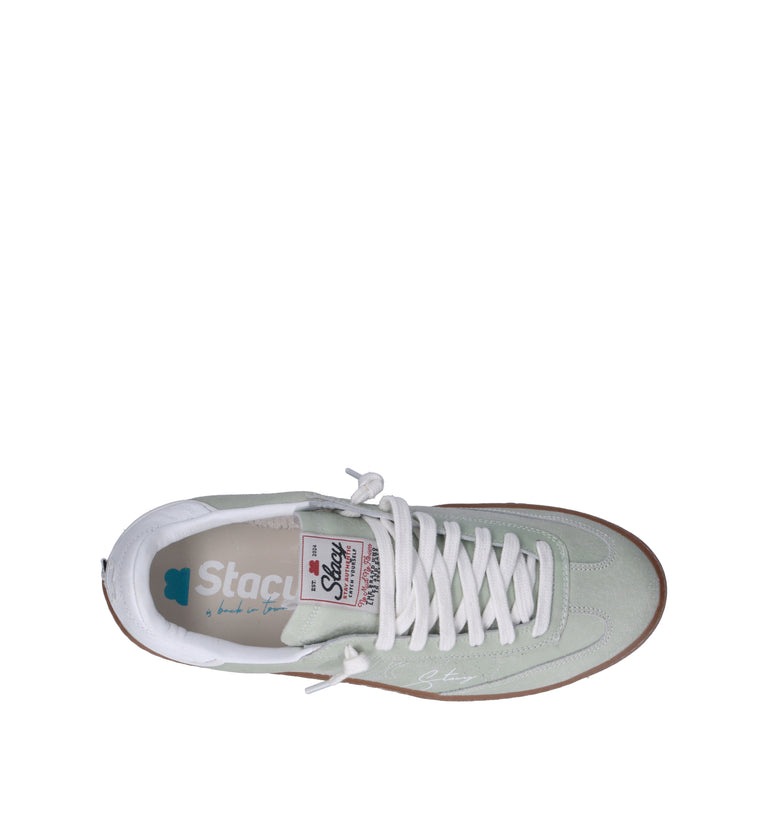 STACY Sneaker uomo verde in pelle