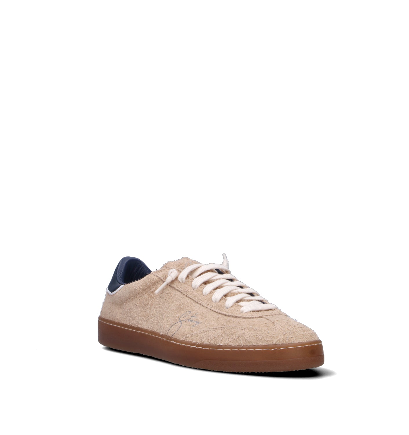 STACY Sneaker uomo nude/blu in suede