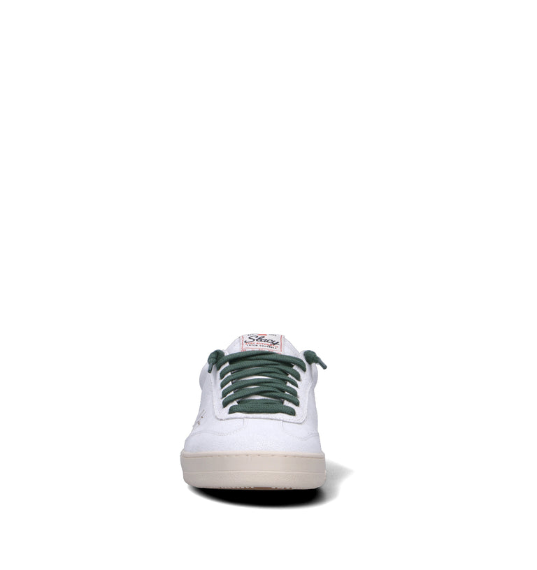 STACY Sneaker uomo bianca/verde in pelle