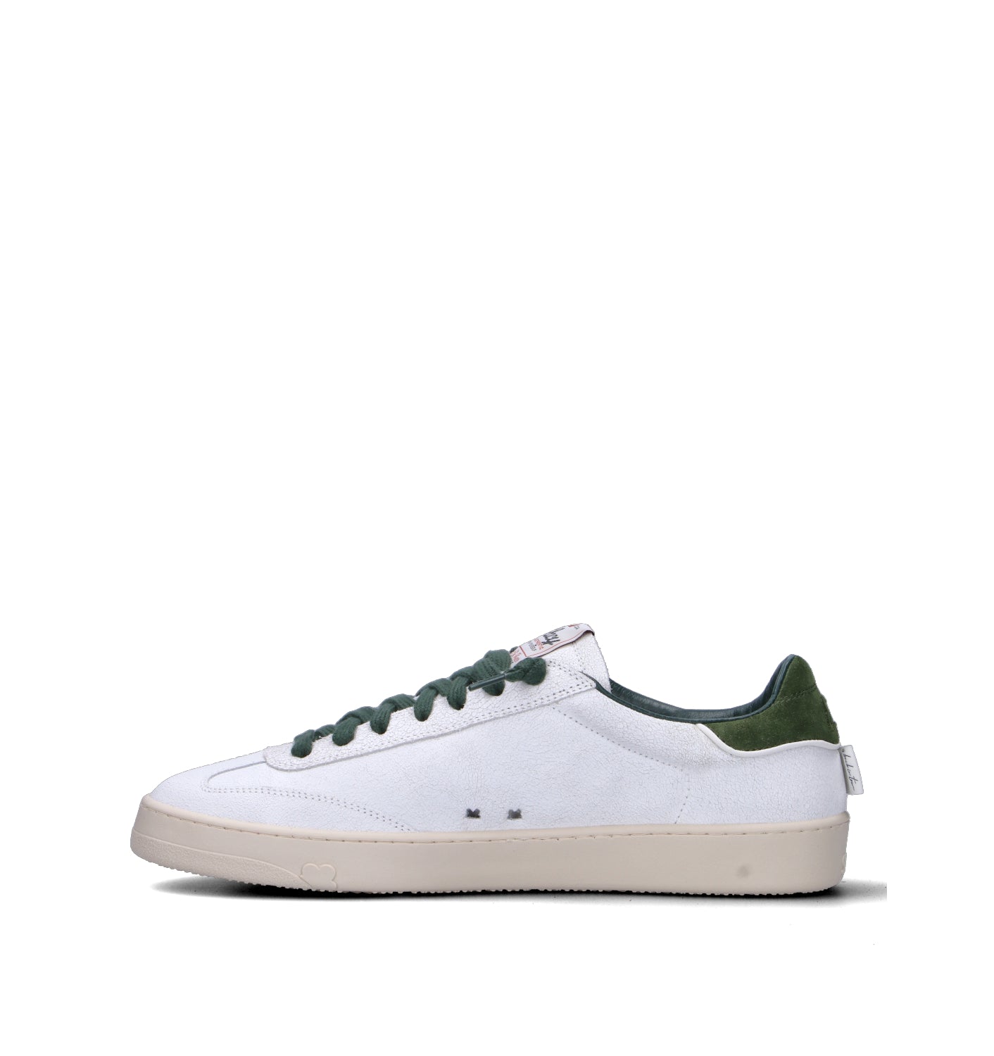 STACY Sneaker uomo bianca/verde in pelle