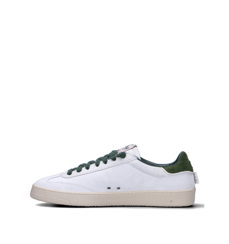 STACY Sneaker uomo bianca/verde in pelle