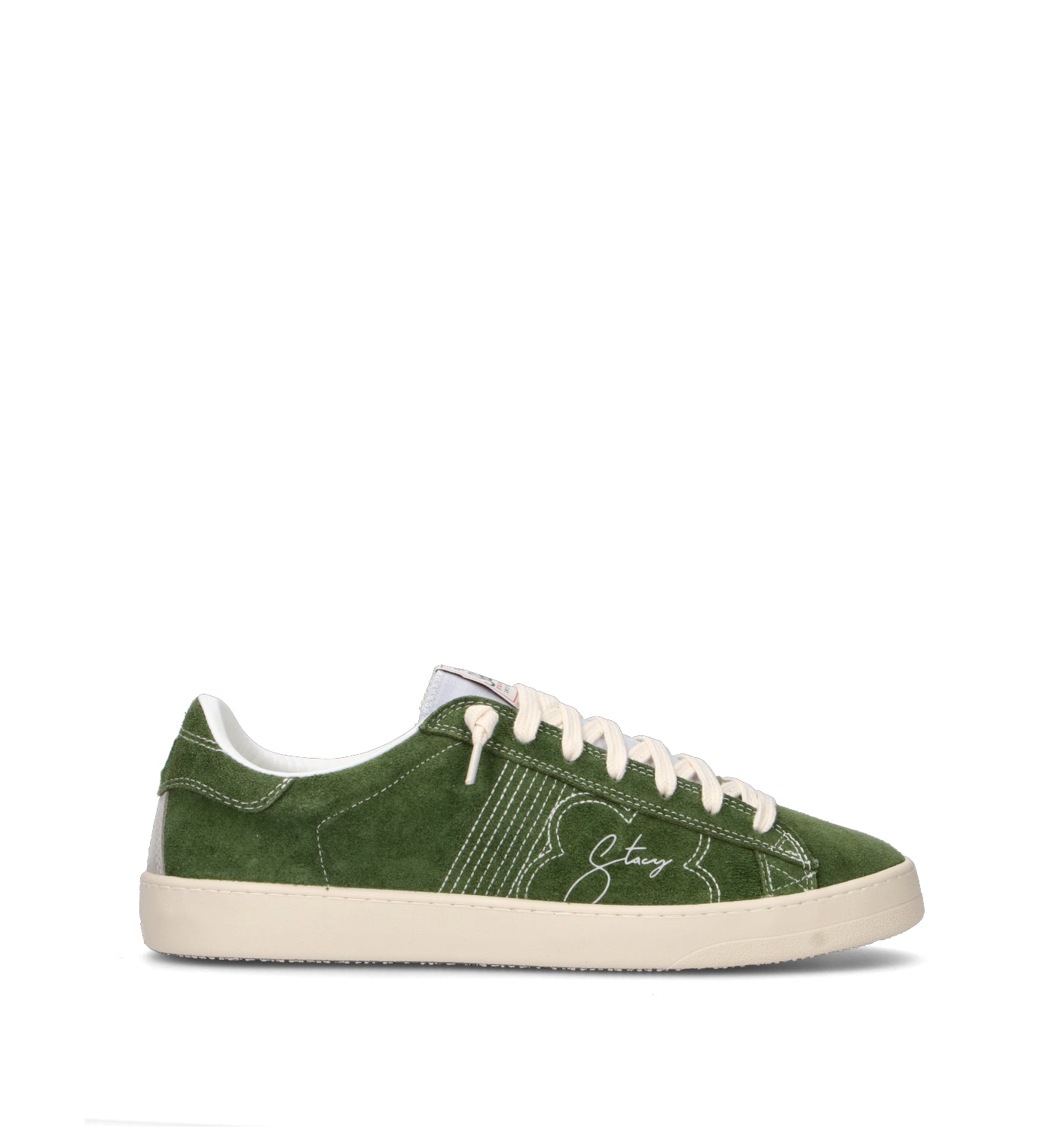 STACY Sneaker uomo verde in suede