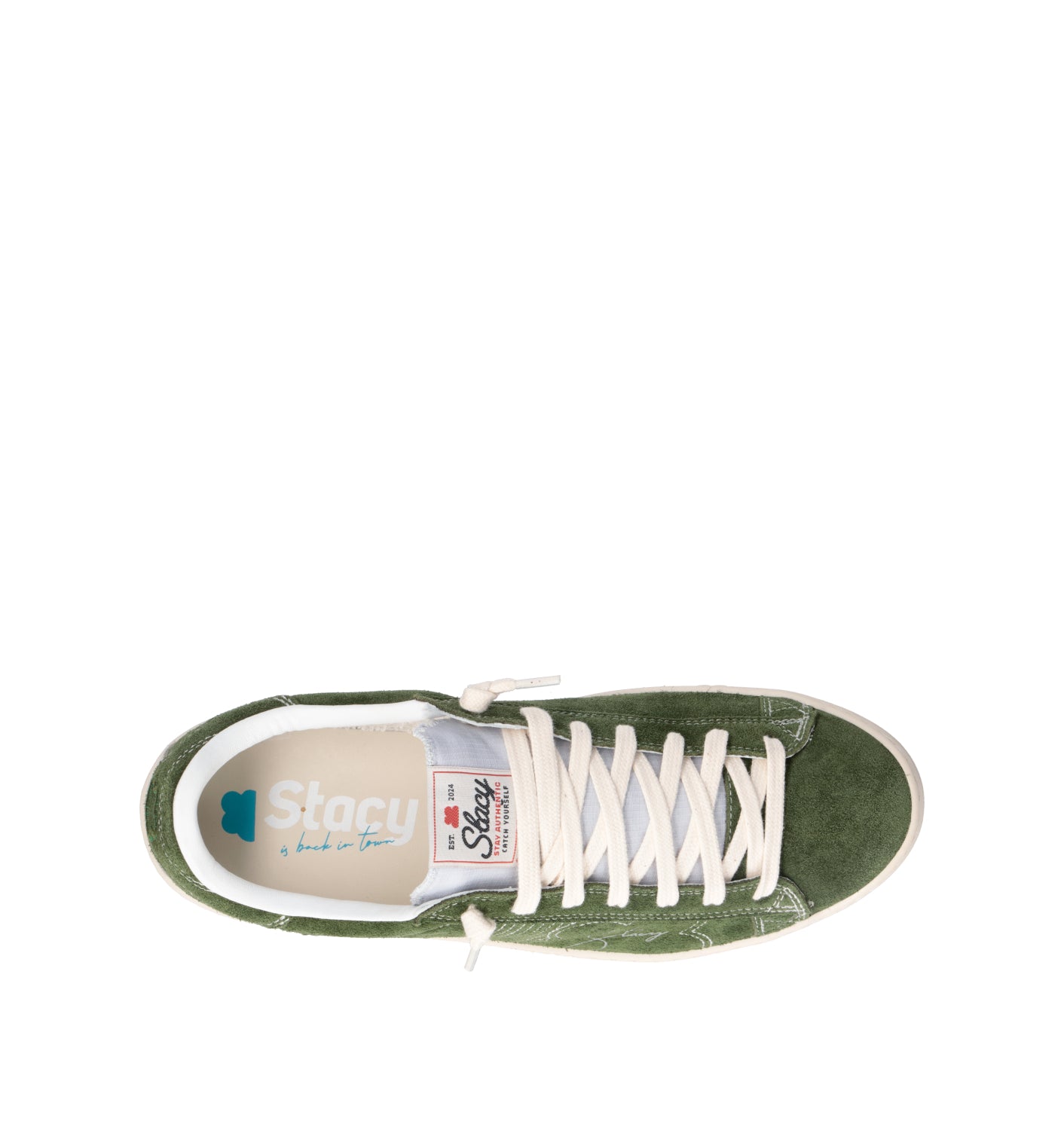 STACY Sneaker uomo verde in suede