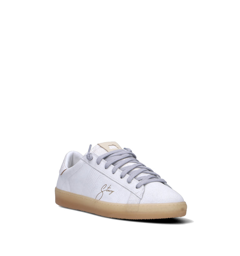 STACY Sneaker uomo bianca in pelle