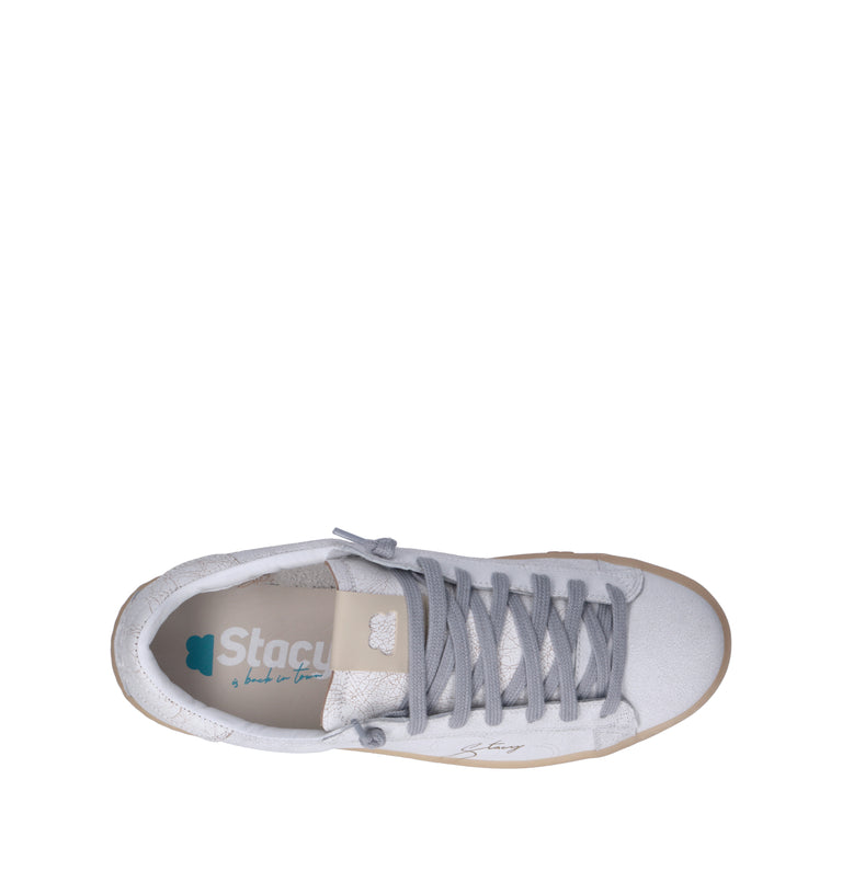STACY Sneaker uomo bianca in pelle