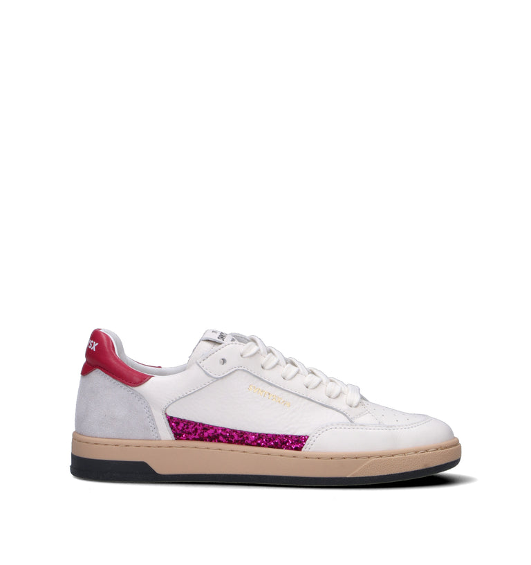 THE76 Sneaker donna bianca/fucsia in pelle