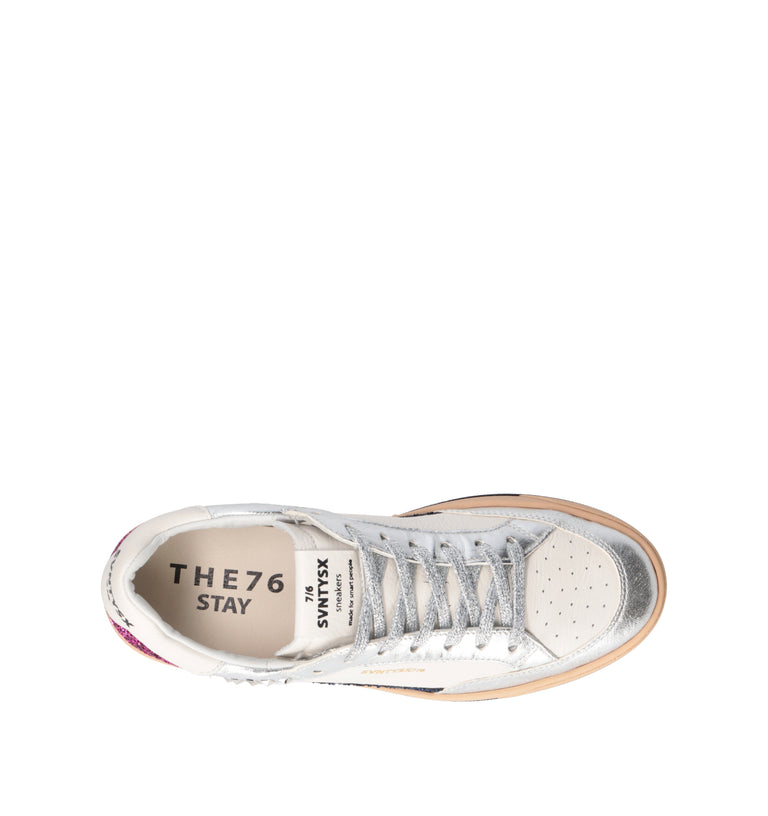 THE76 Sneaker donna bianca/fucsia