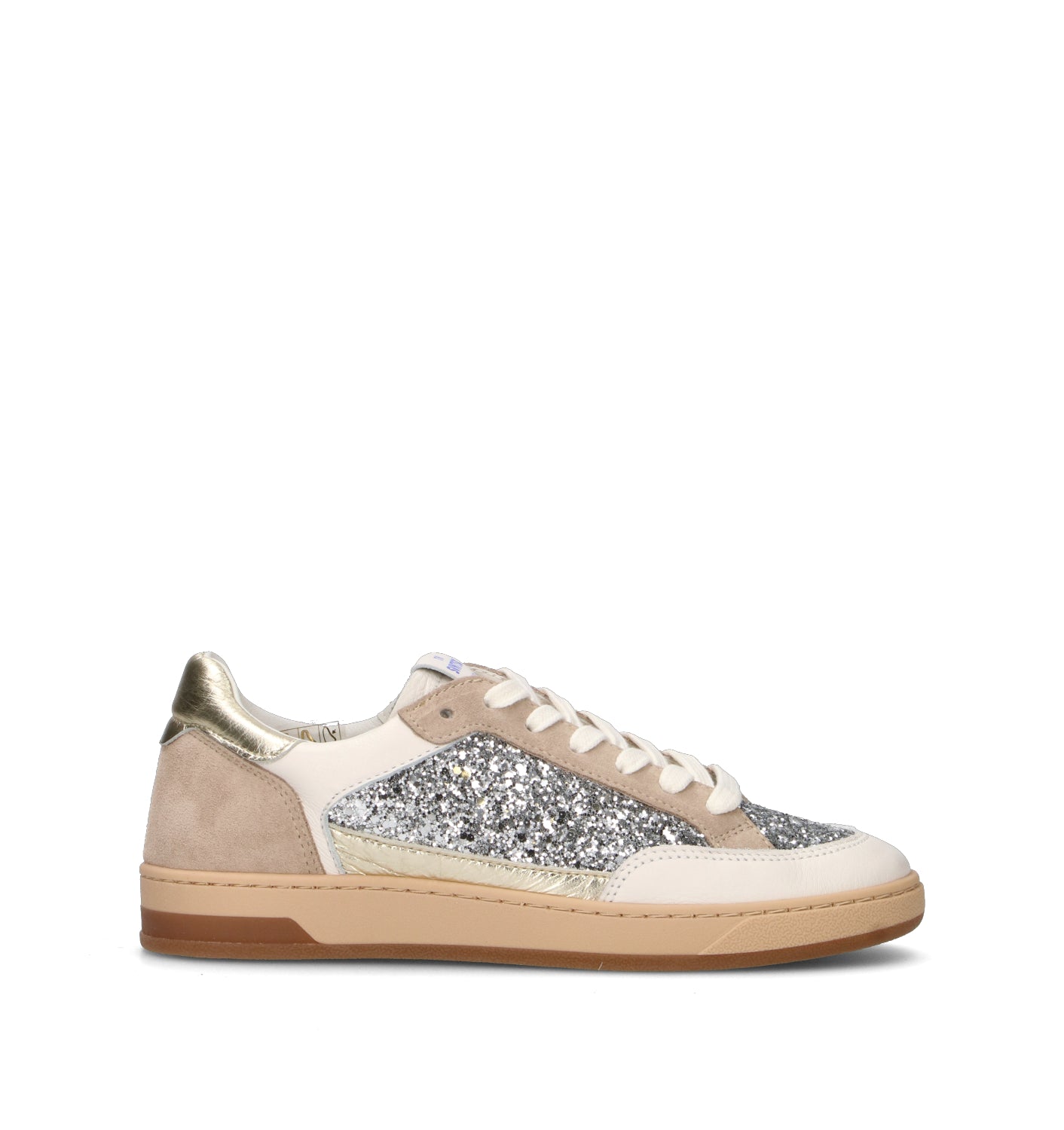 THE76 Sneaker donna beige/argento