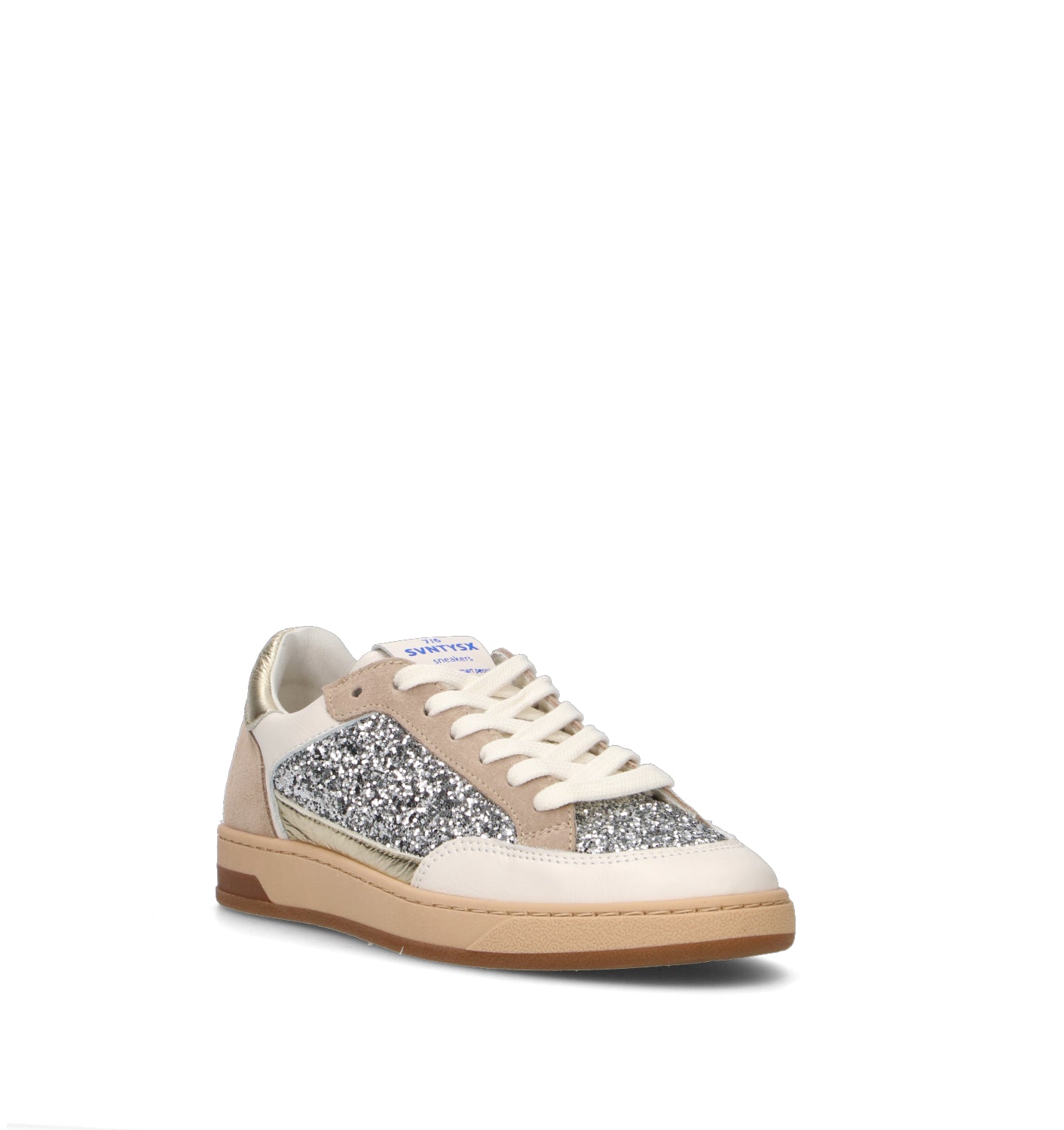 THE76 Sneaker donna beige/argento