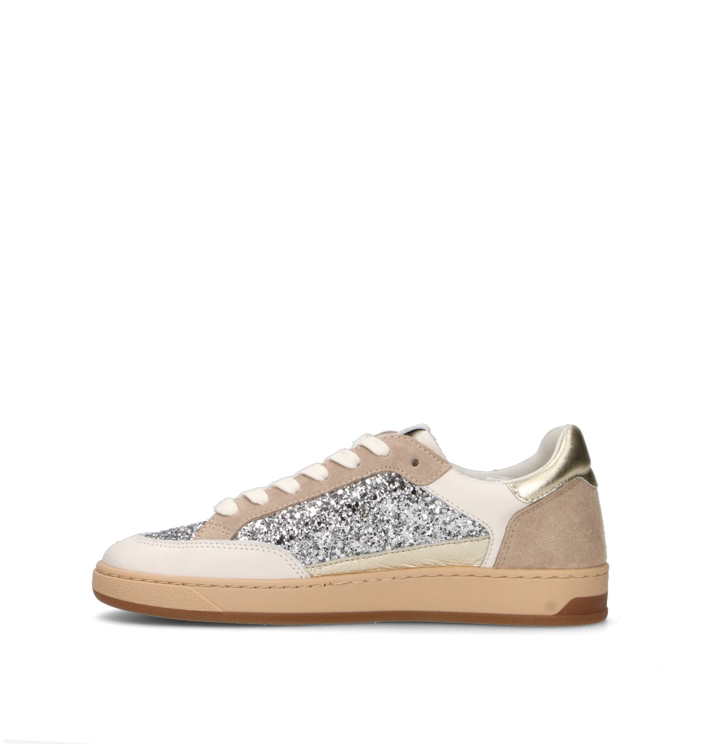 THE76 Sneaker donna beige/argento
